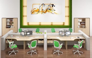 Набор мебели в офис SIMPLE с эргономичными столами, тумбами, шкафами в Архангельске - предосмотр 6